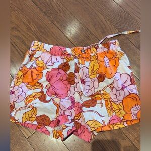 RACHEL Rachel Roy Floral Women Shorts - Pink and Orange
